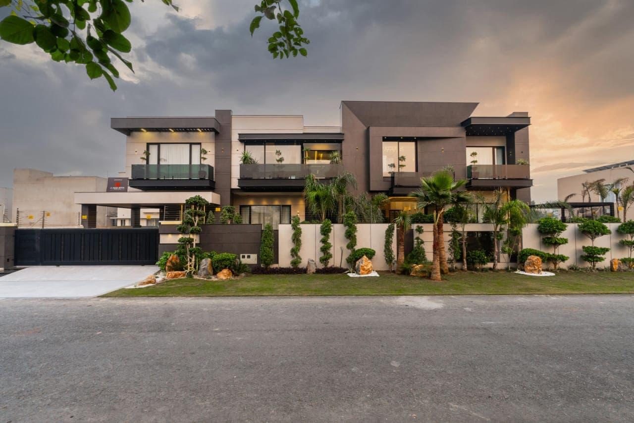 Aerial view of a premium residential estate in a DHA-style community